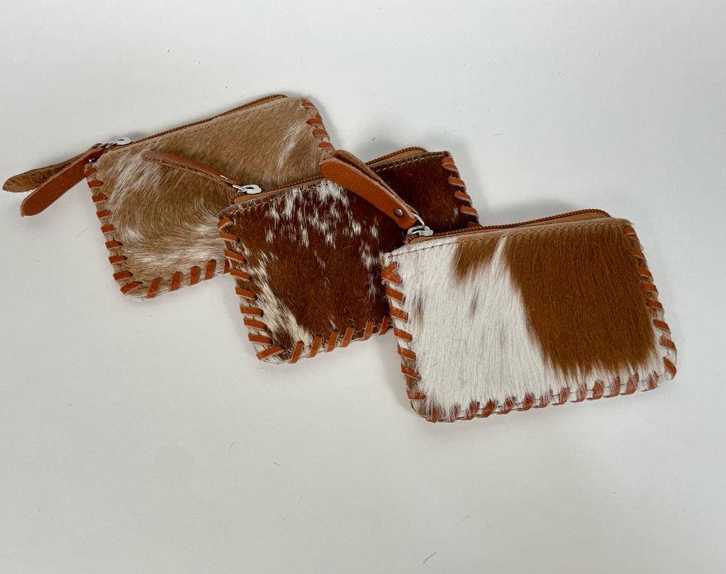 Cowhide Coin Pouch