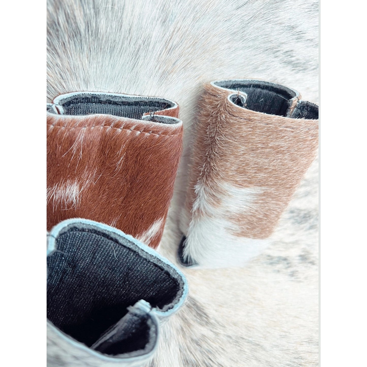 Skinny Can Cowhide Koozies