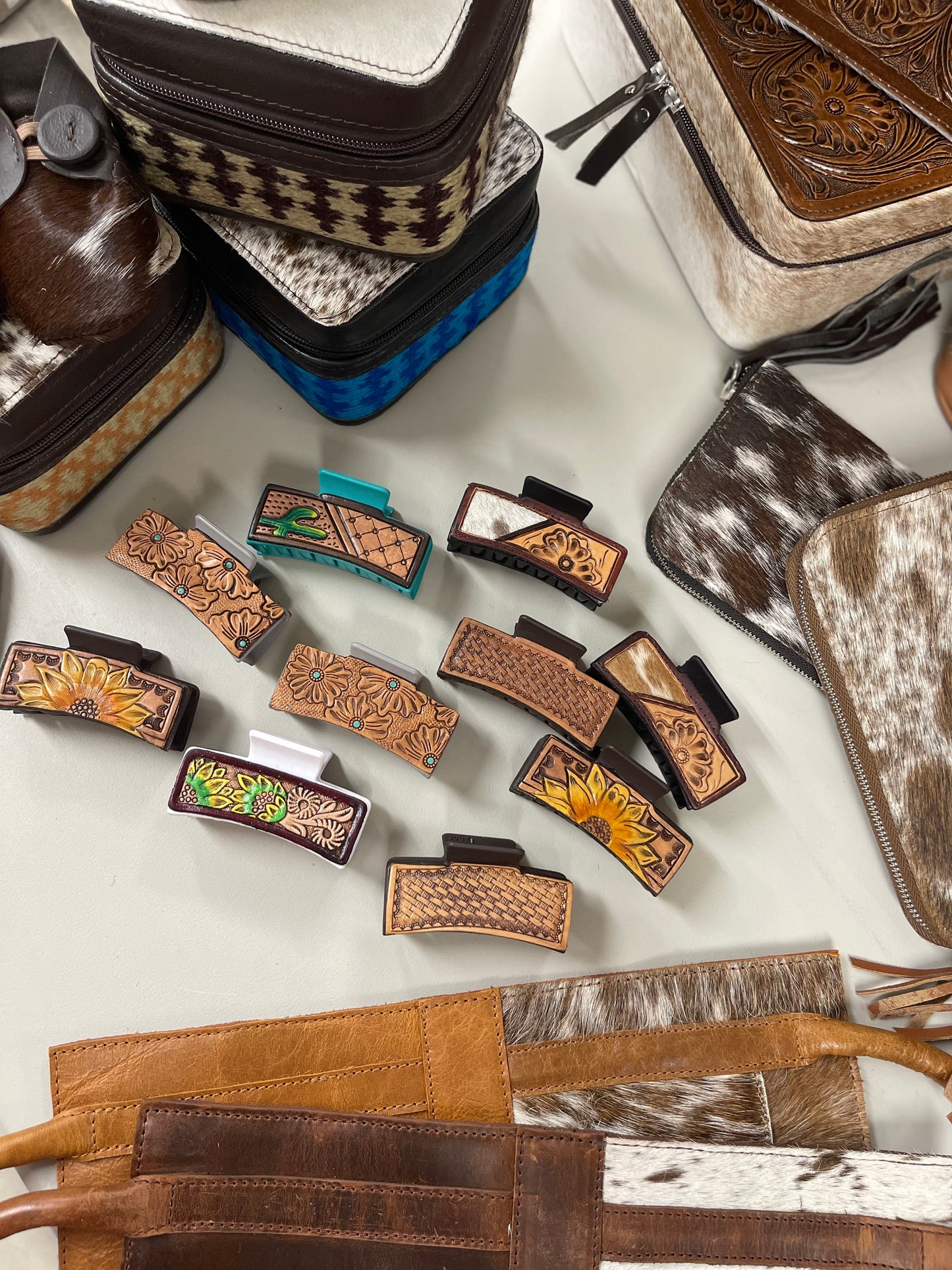 Leather Claw Clips