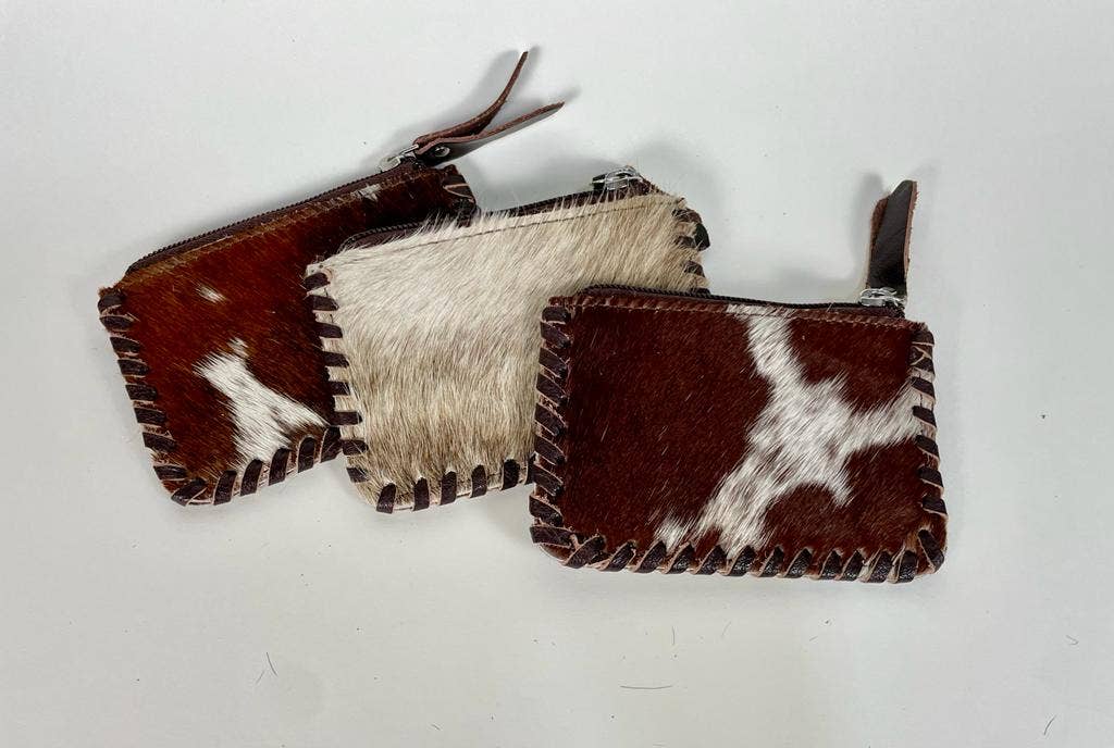 Cowhide Coin Pouch