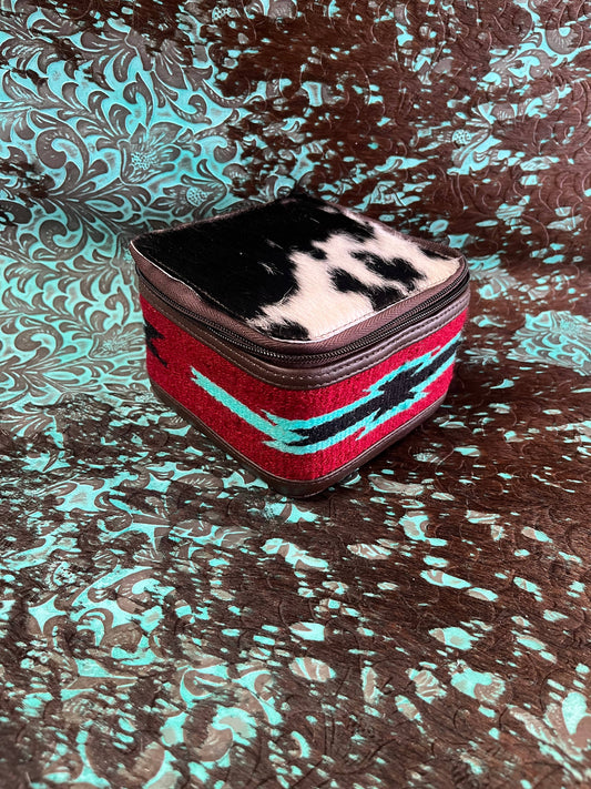 Cowhide & Saddle Jewelry box