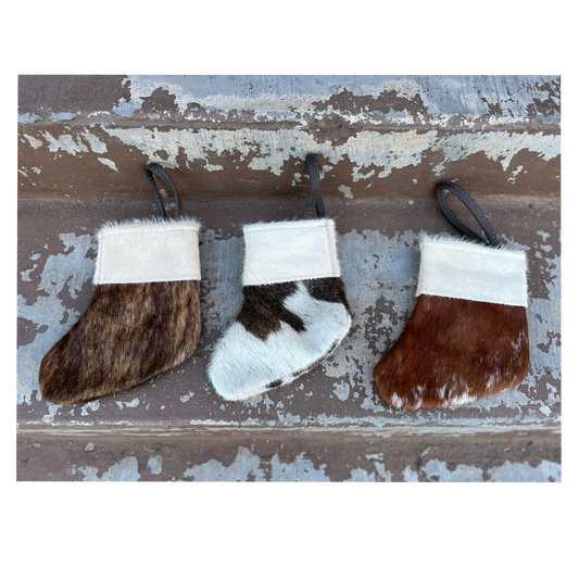 Cowhide Mini Stockings