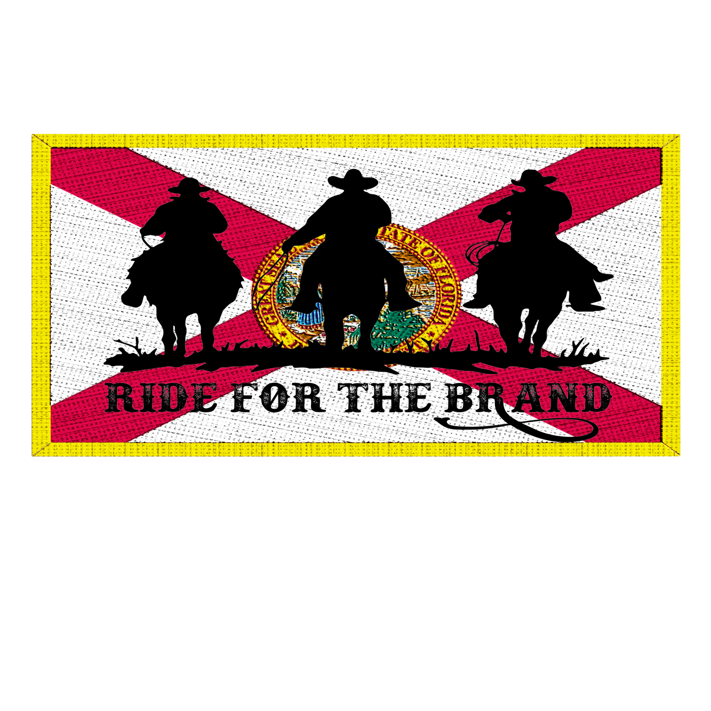 Ride For The Brand FL Flag License Plate