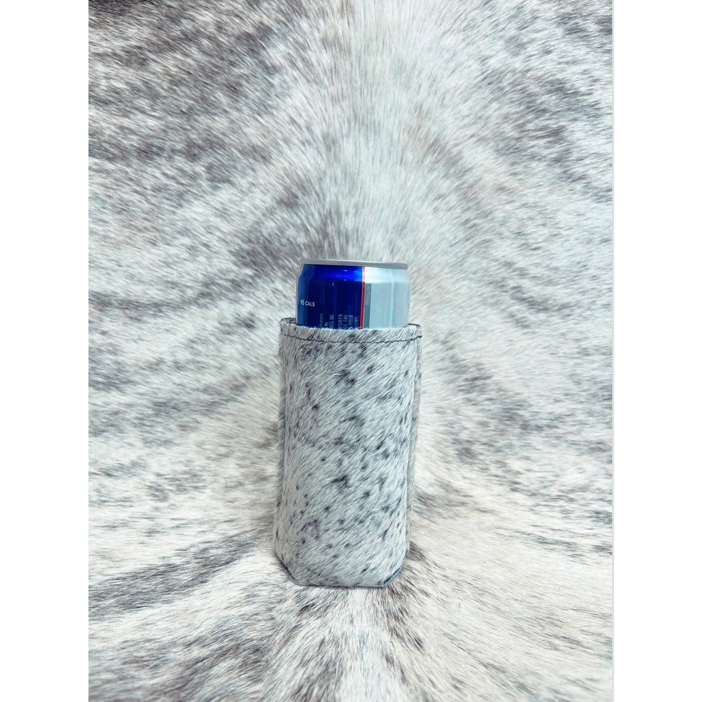 Skinny Can Cowhide Koozies