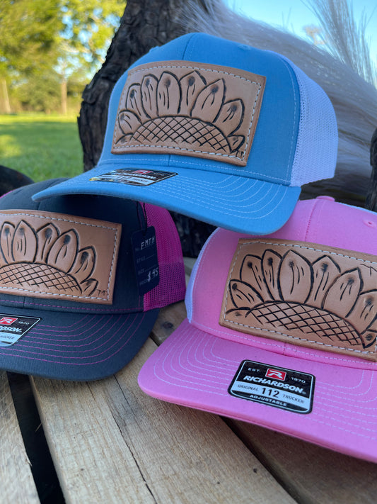 Trucker Hat with Handcrafted Leather Patch