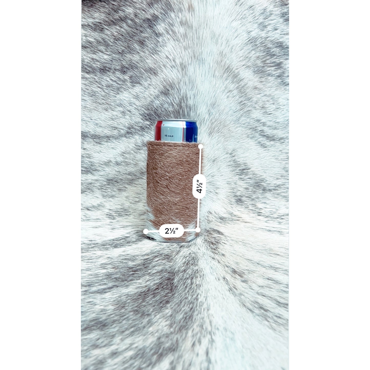 Skinny Can Cowhide Koozies