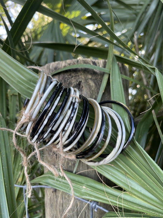 Cowhorn Bangle 3-4mm Set/3