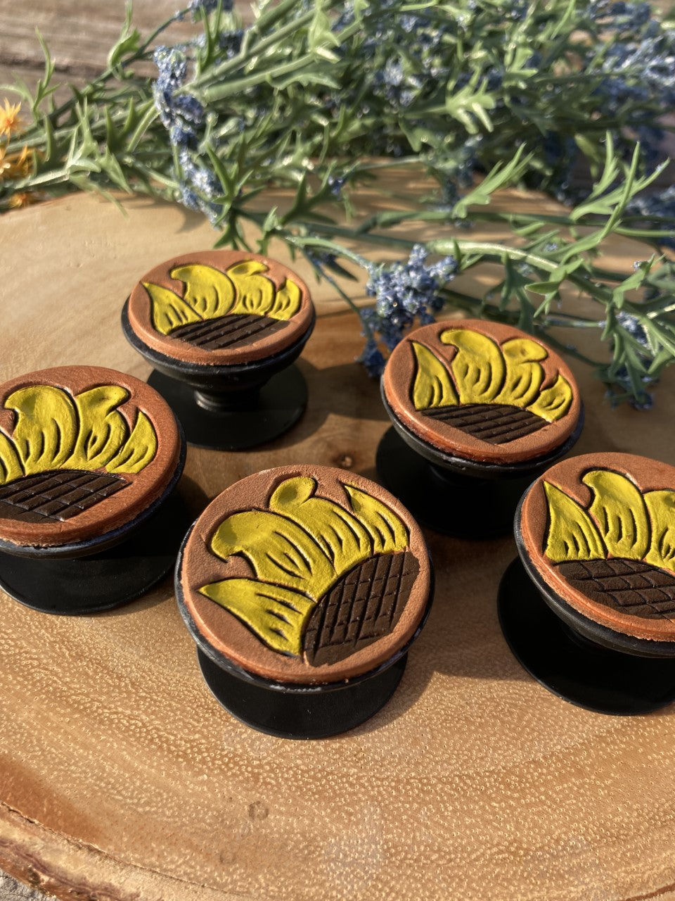 Leather Pop Sockets